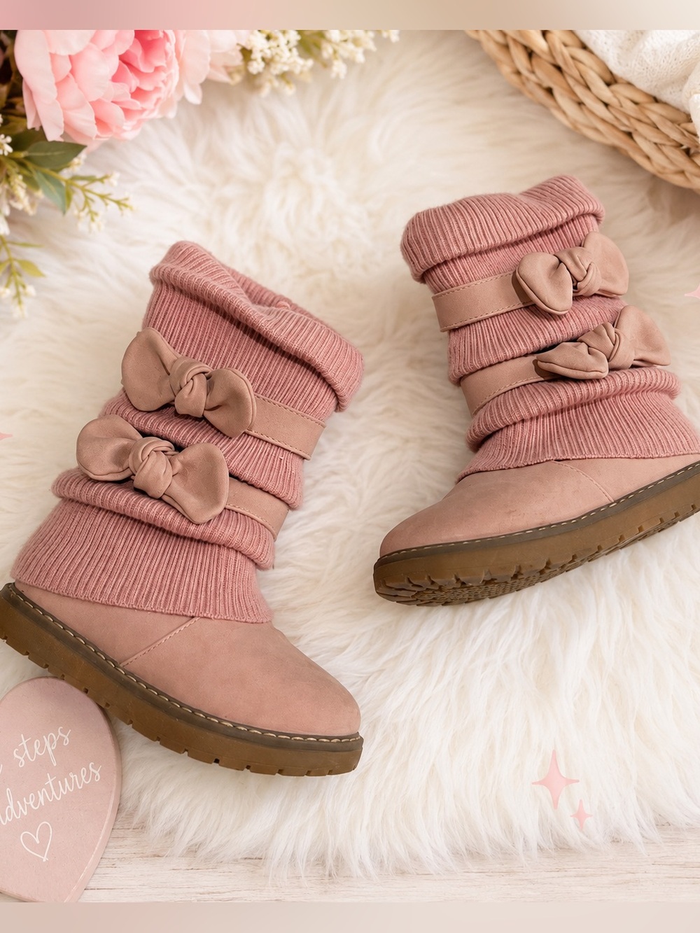Girls pink Winter Boots 🎀❄️